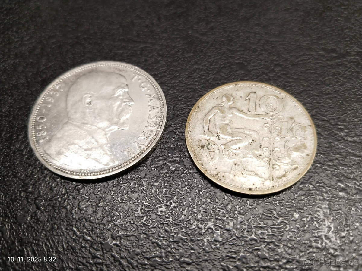 Stříbrné mince 1.republika