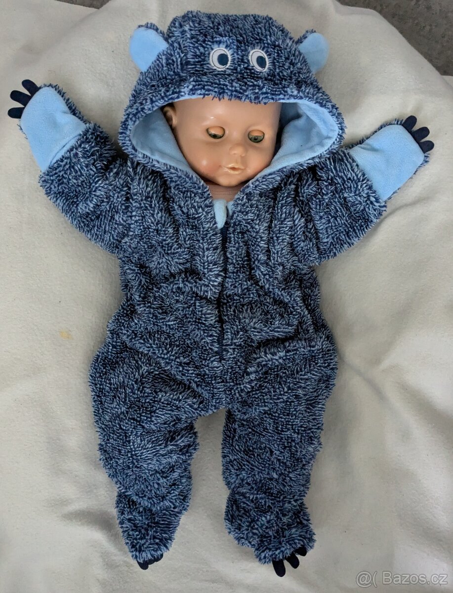 Teplý overal - medvídek - vel 50/56