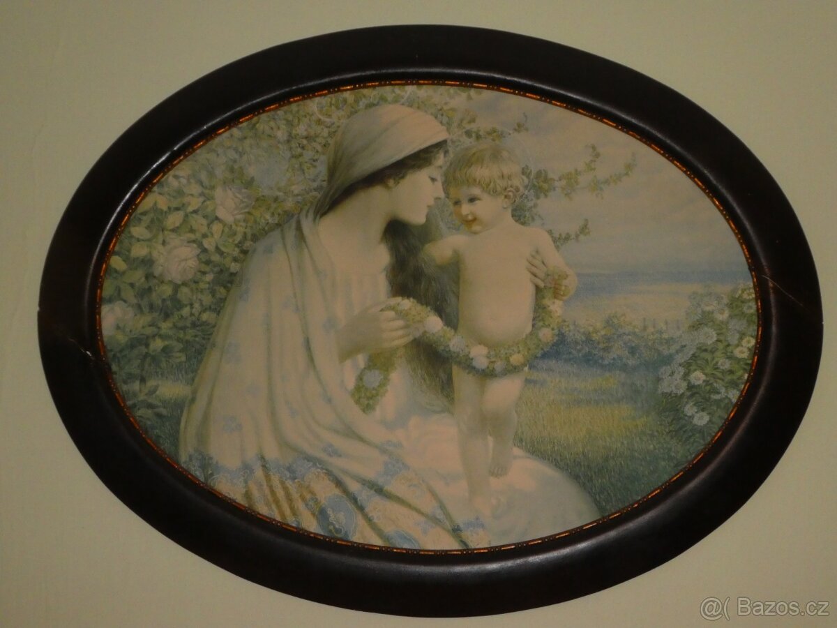 Starý obraz Madona s dítětem