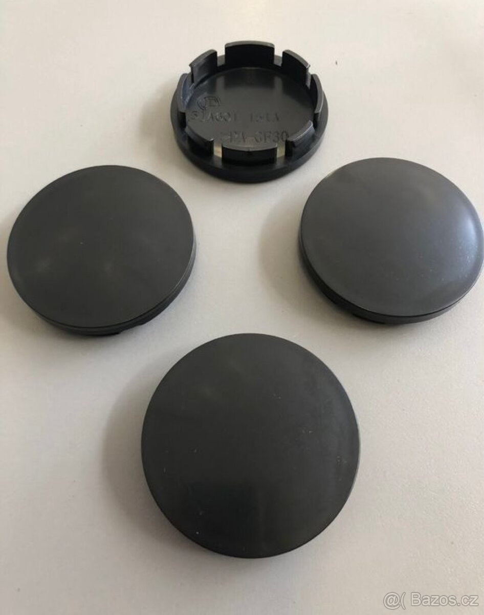 Plastové pokličky na alu kola průměr 51 -56 mm černé