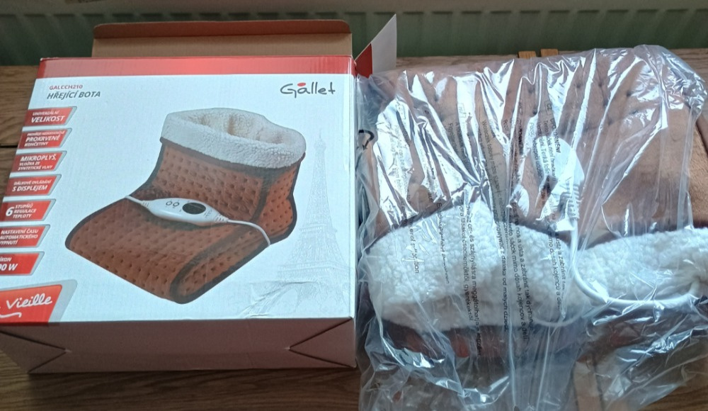 Nahřívací bačkora pro obě nohy elektrická