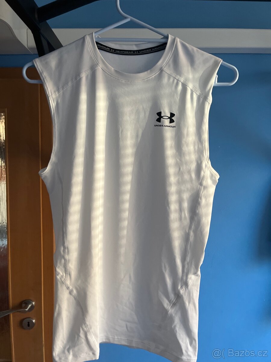 UNDER ARMOUR kompresní tílko – bílé, velikost M/L
