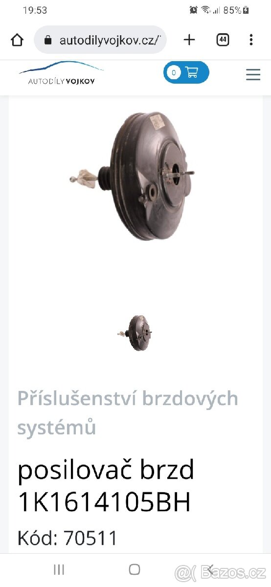 Posilovač brzd