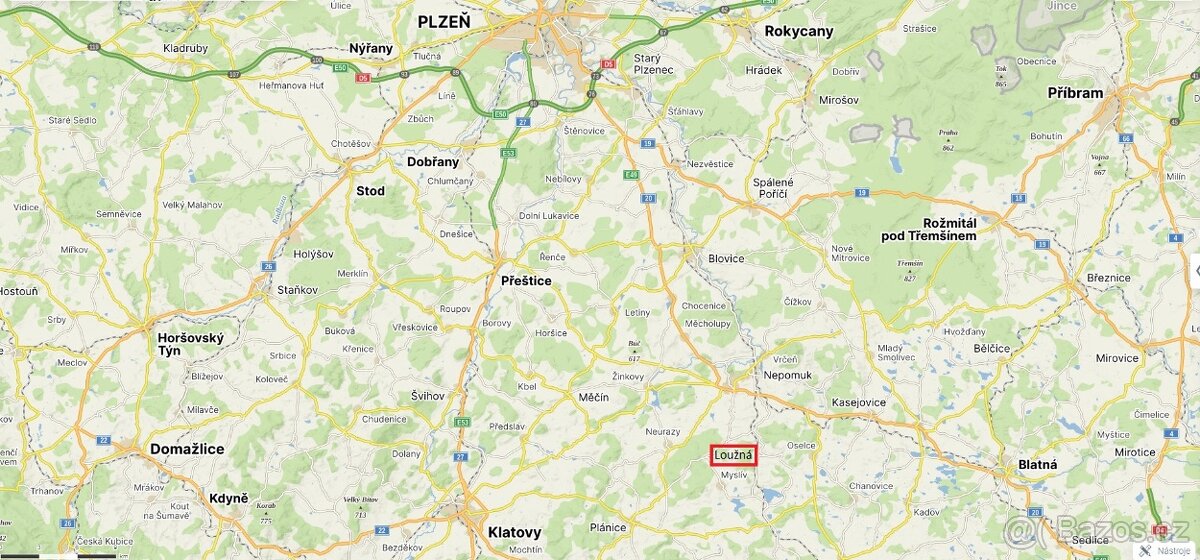 Prodej podílu na pozemku v kú Loužná