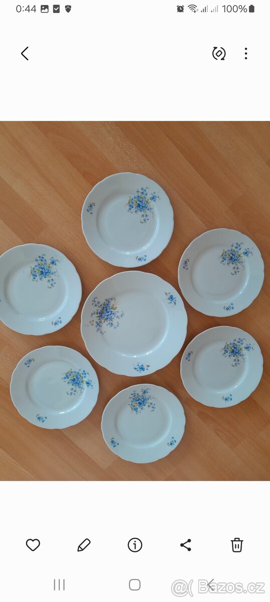 Talíře pomněnky Bohemia po babičce