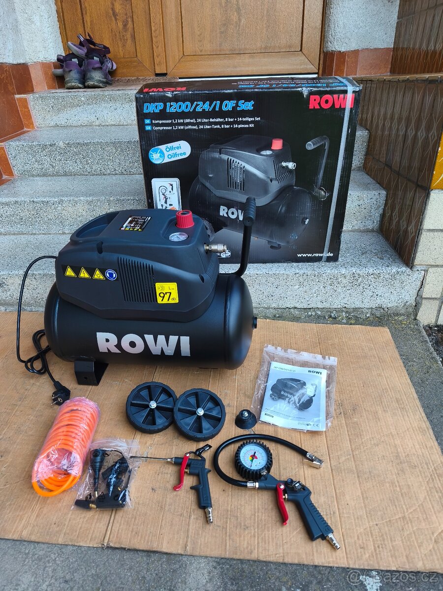 Prodám NEPOUŽITÝ Bezolejový kompresor ROWI DKP 1200/24/1 OF