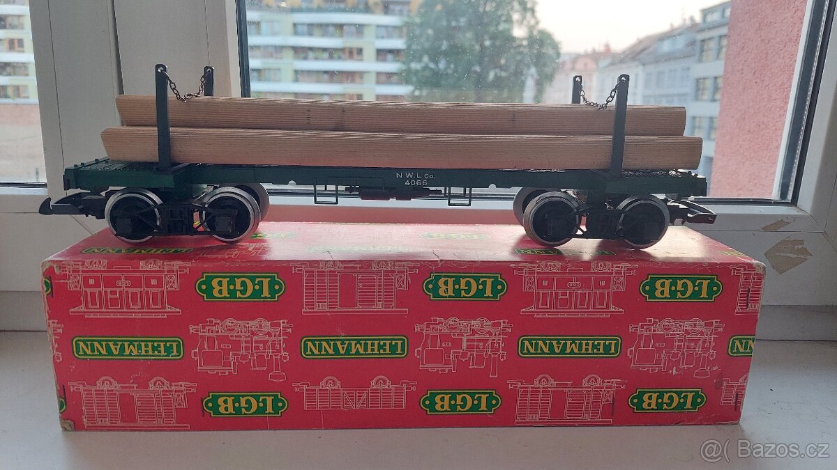 LGB 4066 - 4nápr. vůz na přepravu kmenů, trámů vč.obalu