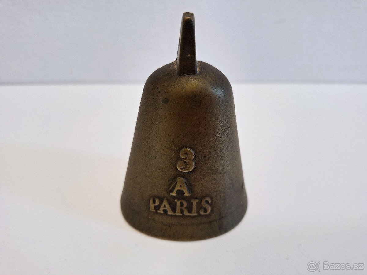 Starožitný zvon A PARIS bronz