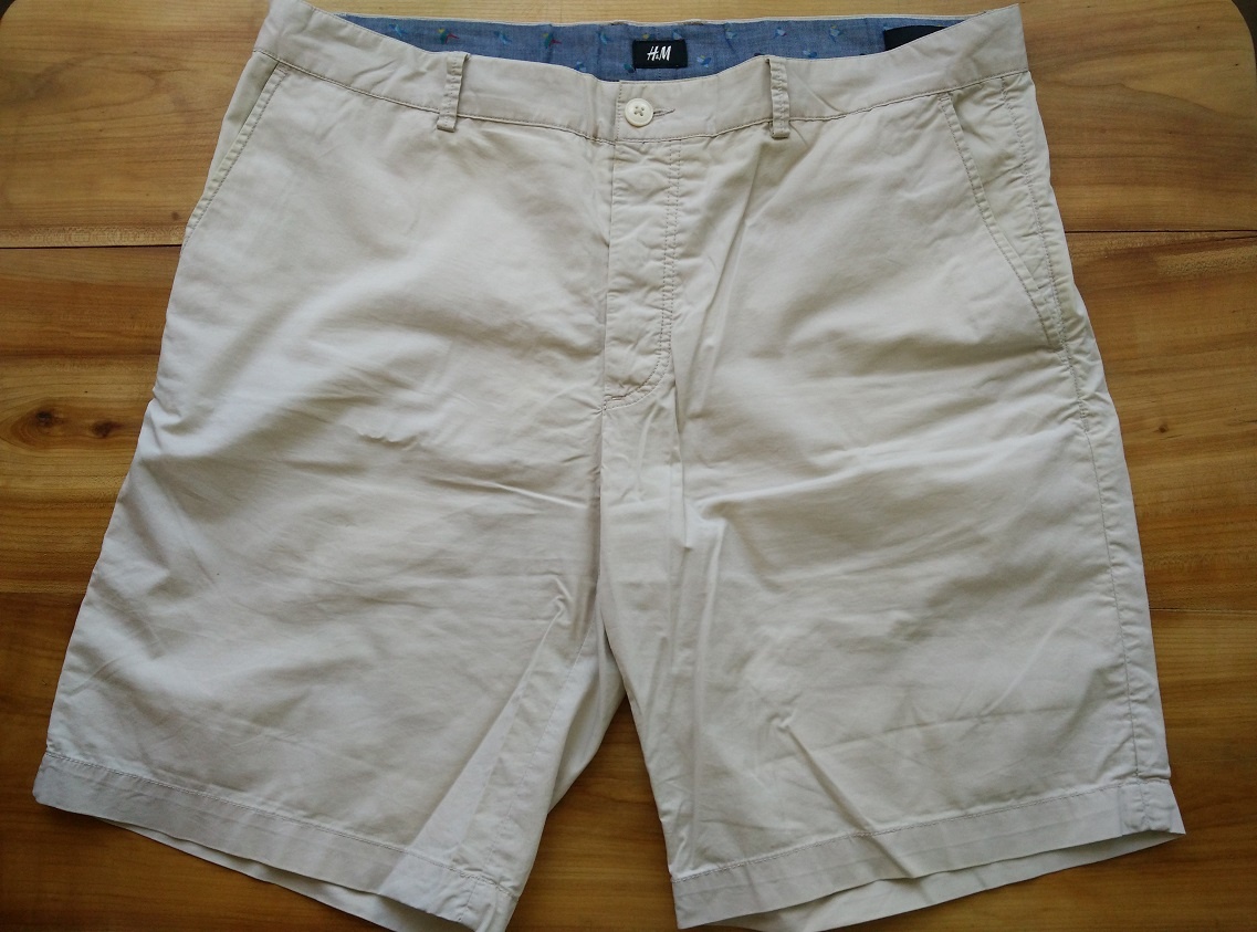 Pěkné H&M HM kraťasy, pánské vel L/XL 34/36 52/54 bílá barva