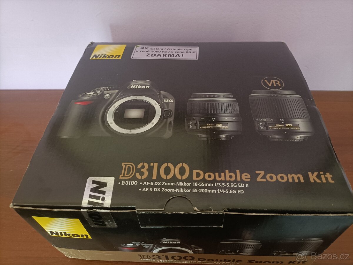 Nikon D3100 + příslušenství