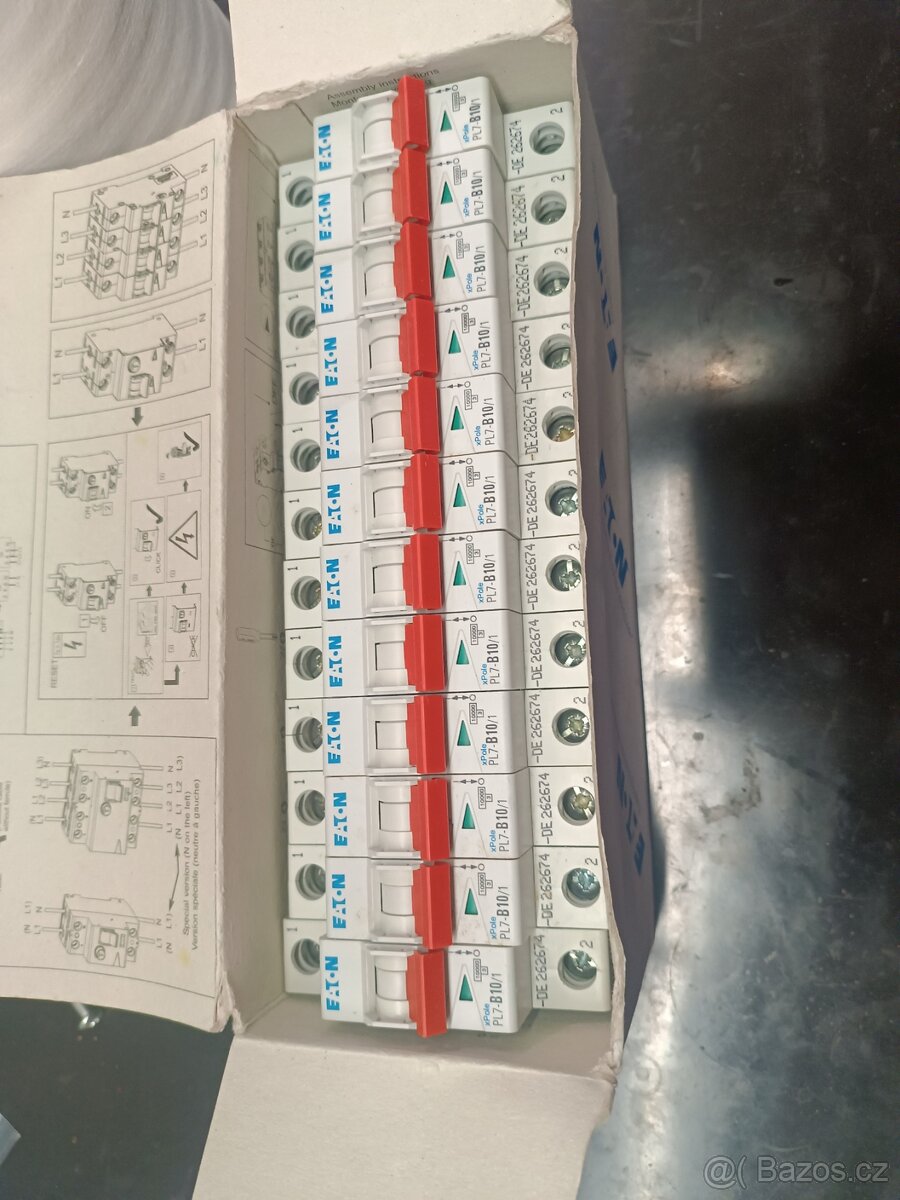 EATON PL7-B10/1 10kA jistič 1pólový 10A