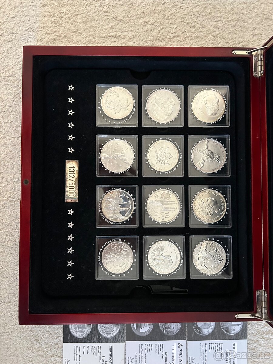 Stříbrná sada mincí Fabulous 12 (2010) – 1 oz, certifikát