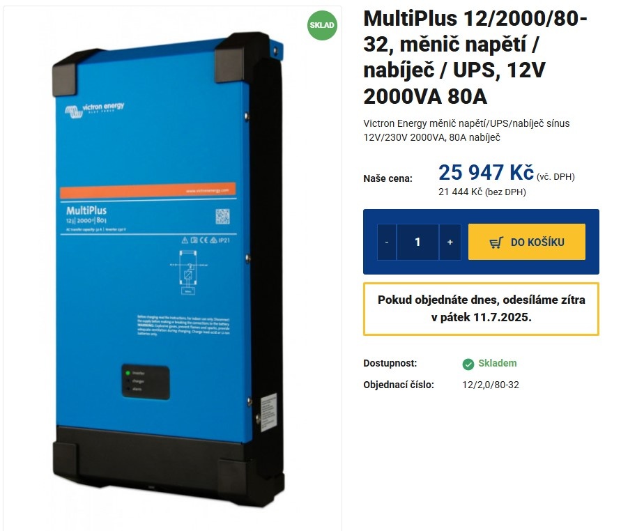 Victron měnič do rozvodu