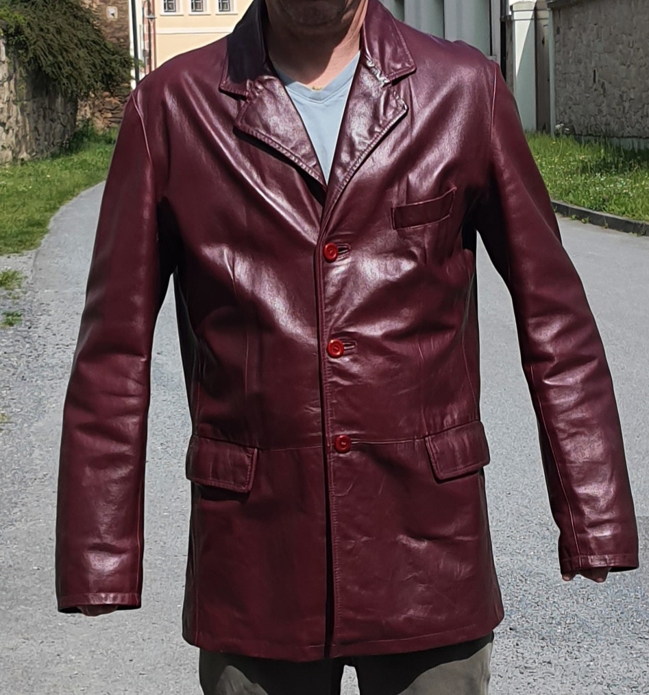 Kožené (pravá kúže) pánské sako vel. XL