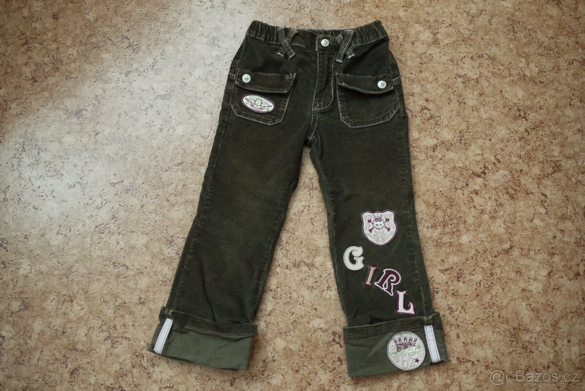 Dívčí manžestrové kalhoty 104cm