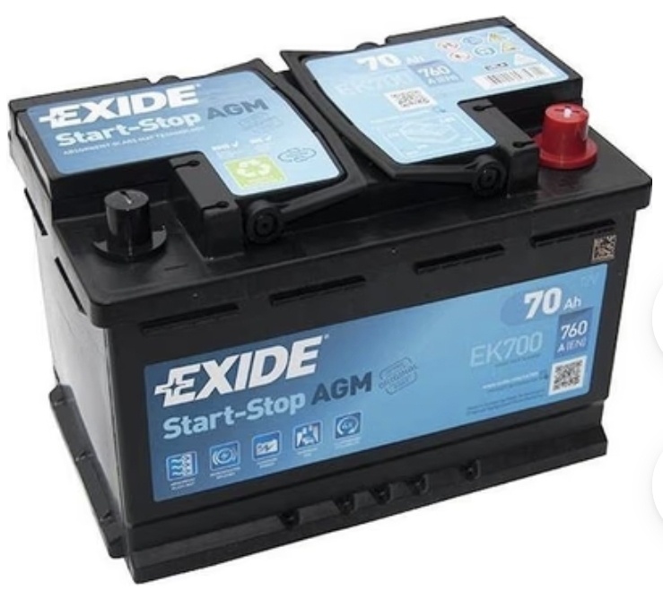 Autobaterie Exide AGM 70AH, EK700