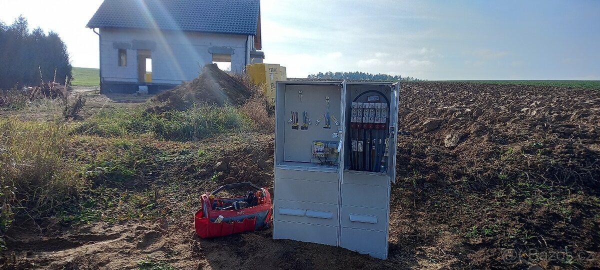 Elektrická přípojka pro dům, chatu, zahradu, pozemek.