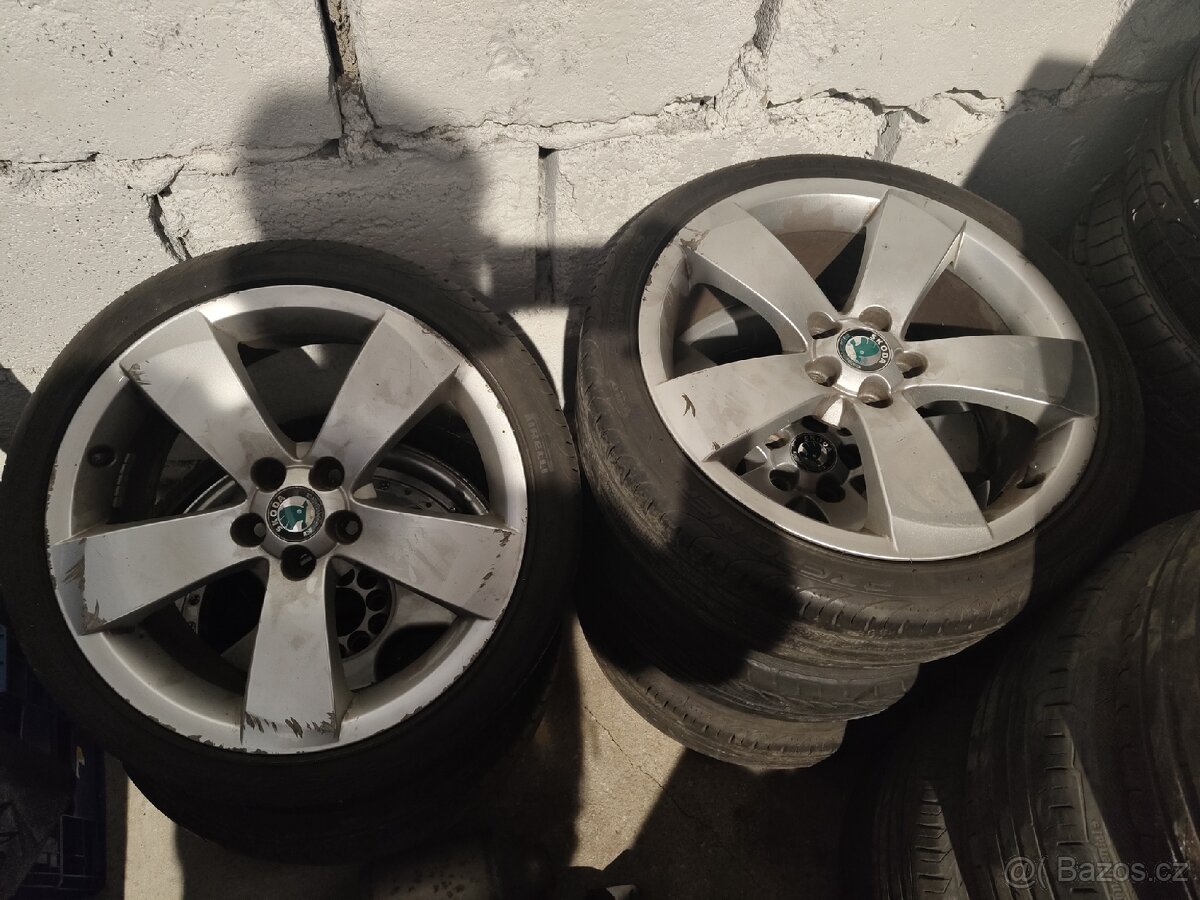 Alu kola Škoda R17 5x100 205/40