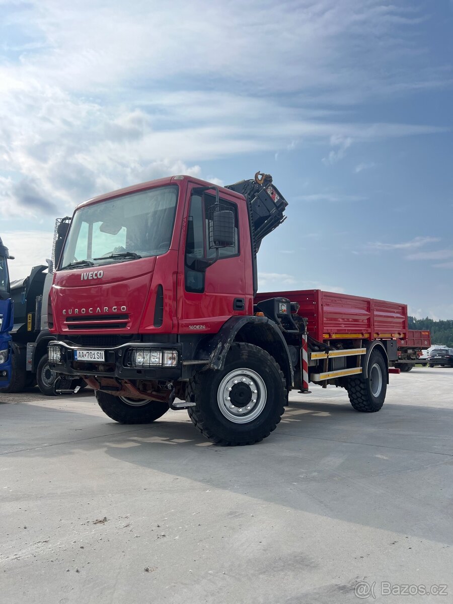 Iveco EuroCargo 140E24 4x4+ Hydraulická ruka Hiab 144E-2Duo