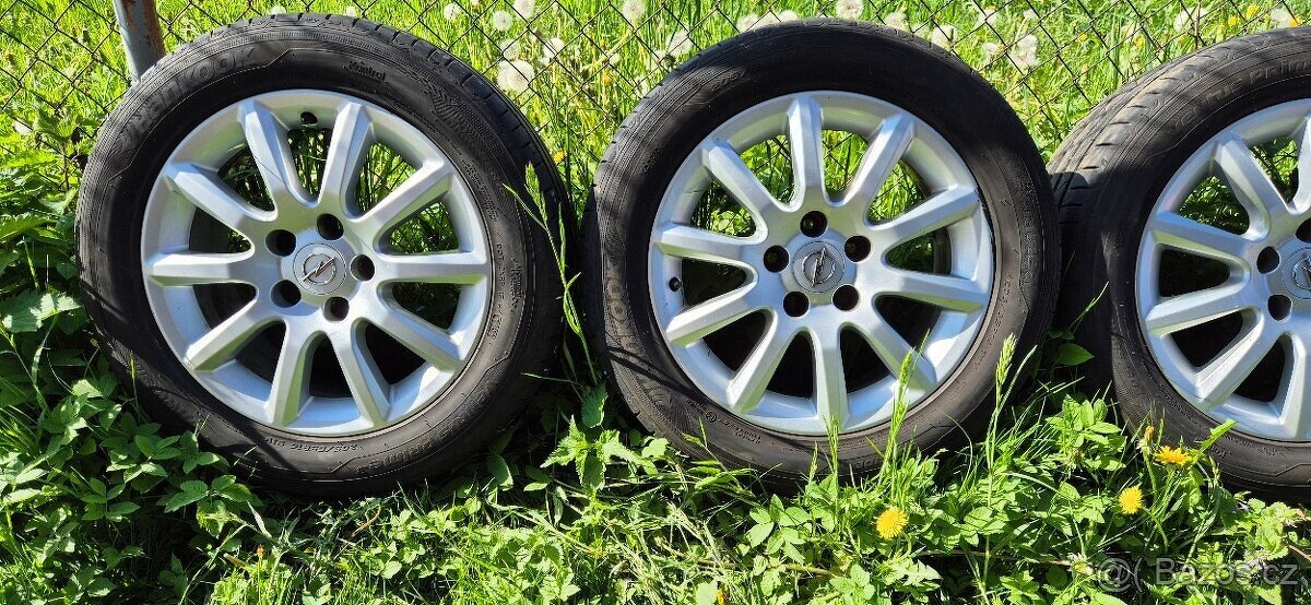 Alu kola Opel Astra H 5x110 6,5x16 ET37 205/55r16 letní 125