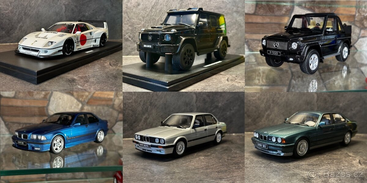 Modely 1:18 (Mercedes, BMW, Audi…)