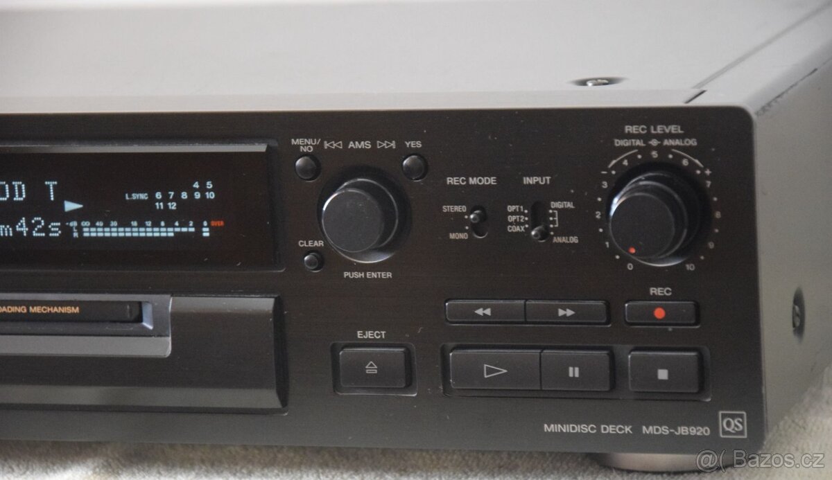 Minidisc SONY MDS-JB 920, DO, manuál, QS řada, MD disky