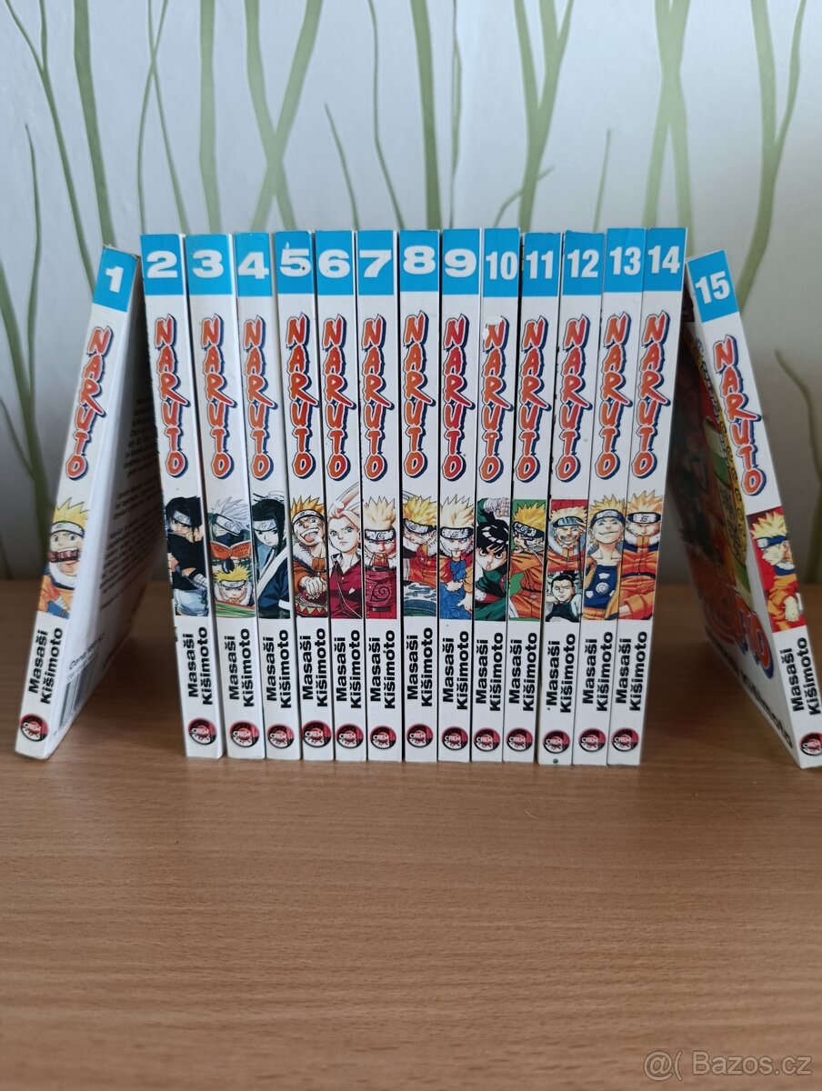 Naruto manga (1–15) – sada svazků v češtině od CREW