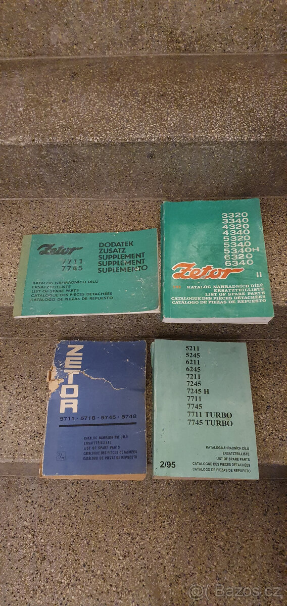 Zetor/Škoda katalogy náhradních dílů/návody