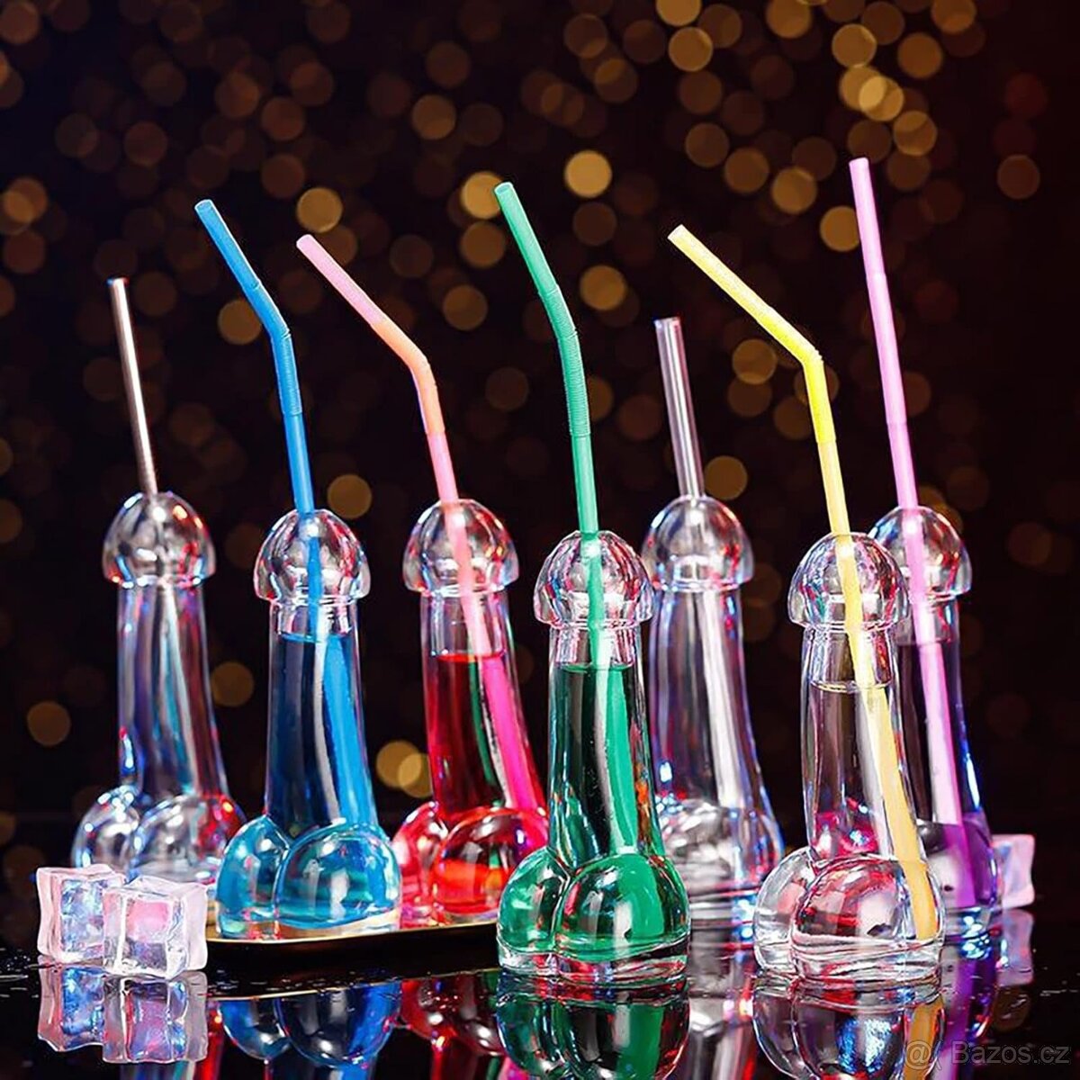 4 sklenice na drink ve tvaru penise nové Super na zabavu