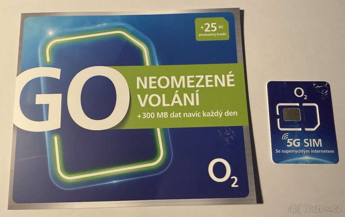 SIM karta GO neomezené volání s předvolbou 602