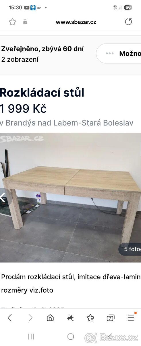 Rozkládací stůl