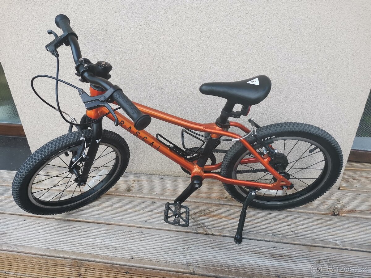 Dětské kolo Rascal 16” - s košíkem na pití a origo stojánkem