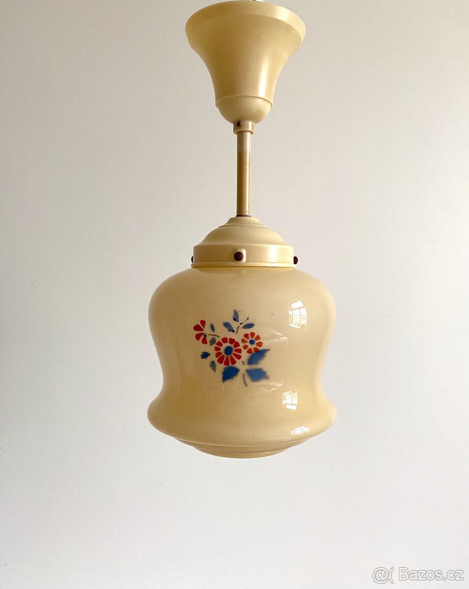 Závěsná bakelitová lampa stropnice, Německo