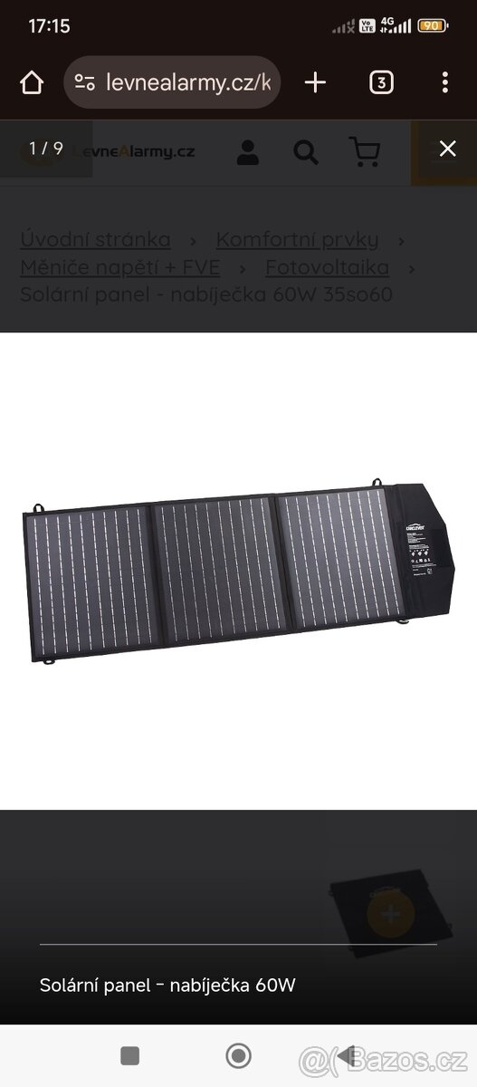 Solární panel nabíječka 60w