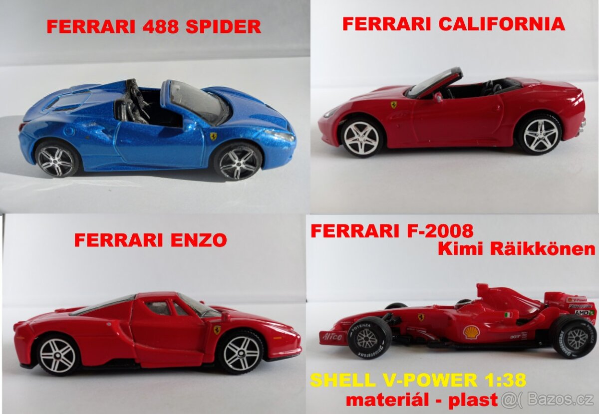 BBURAGO - FERRARI 1:43 + FERRARI 2008 1:38-SHELL V-POWER