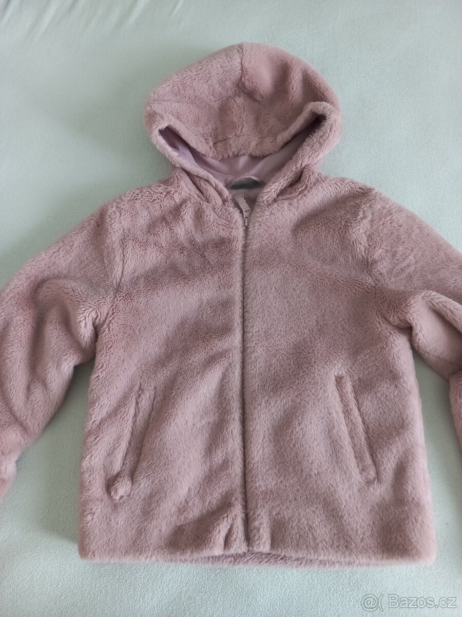 Růžový kabátek vel.152