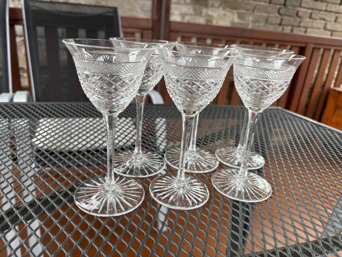 Broušené skleničky