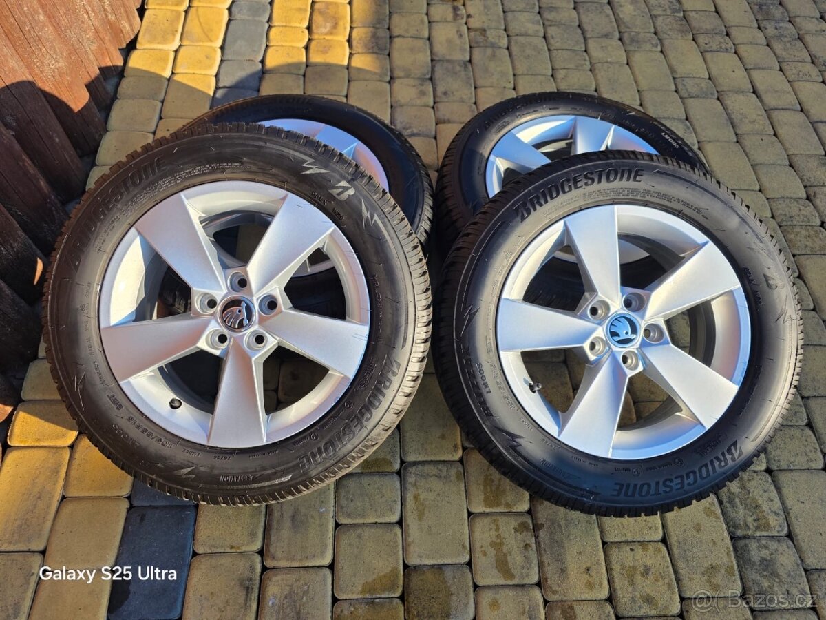 Alu kola zimní sada 5x100 15" Škoda Fabia 4