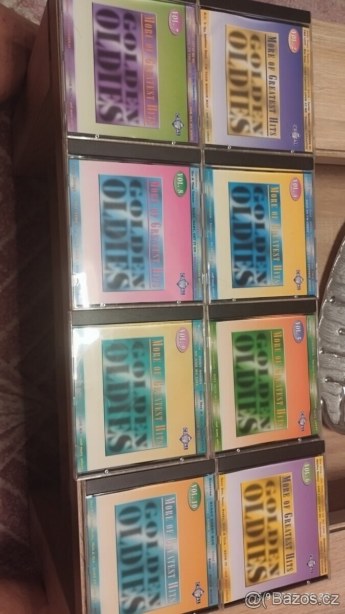 8 kusů cd našlapané hudby golden oldies Vol:2,4,5,6,7,8,9,10