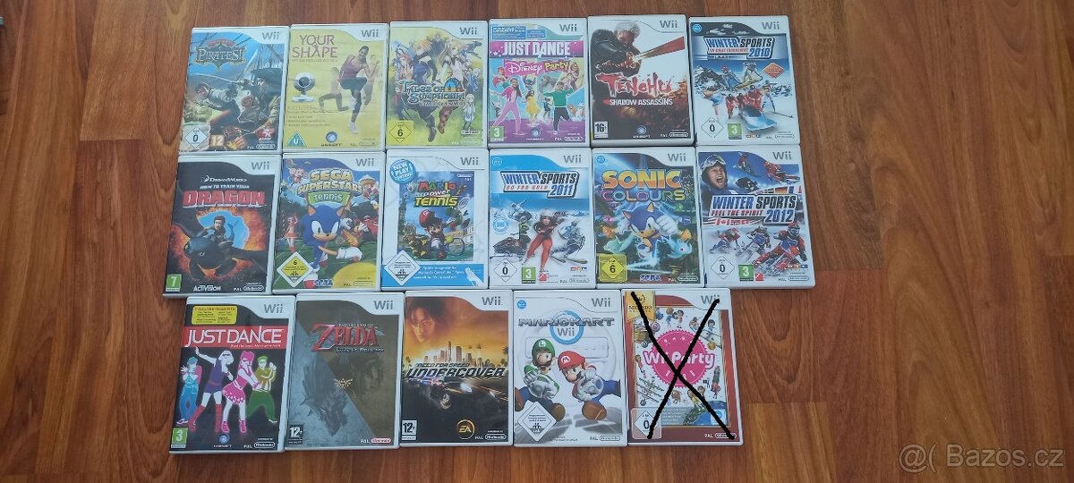 Prodám herní pecky na Nintendo Wii