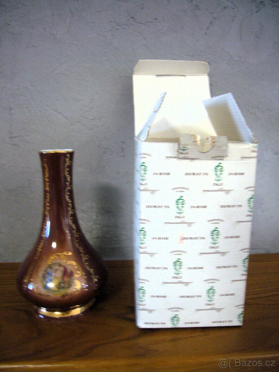 vintage váza 3 grácie slavkov s krabicí