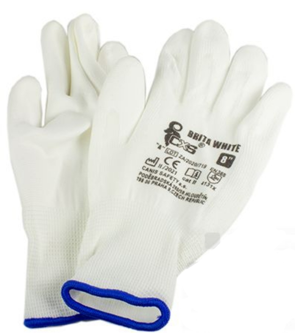 CXS pracovní rukavice brita white vel.8