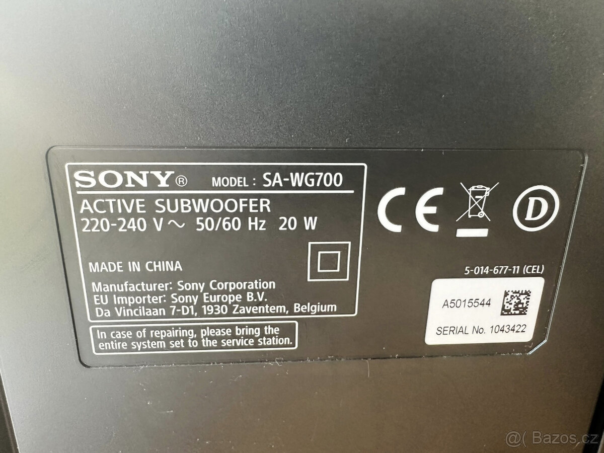 Soundbar 3.1K SONY HT-G700