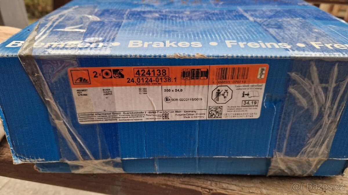 Boxer, Jumper, Ducato brzdové kotouče