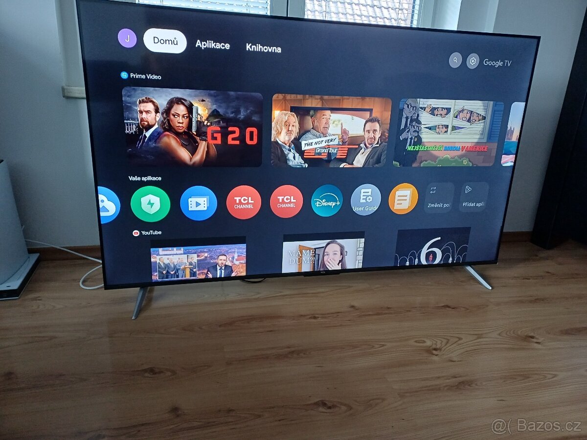 165cm, 4K Smart TV TCL 65P638-úhlopříčka 165cm