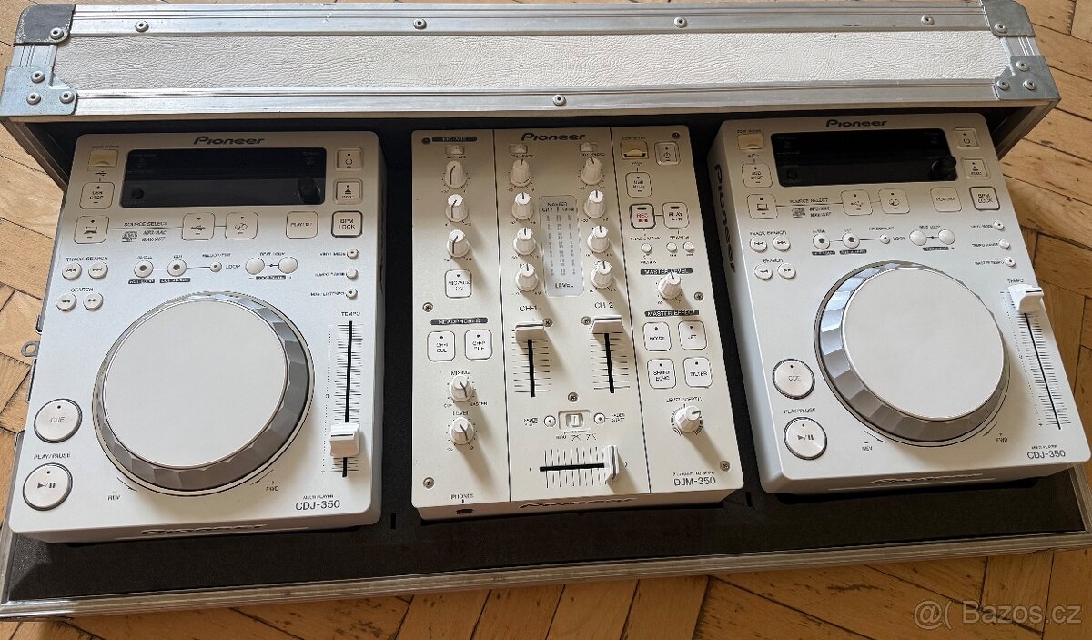 CDJ 350 + DJM 350 WHITE  + PIONEER CASE