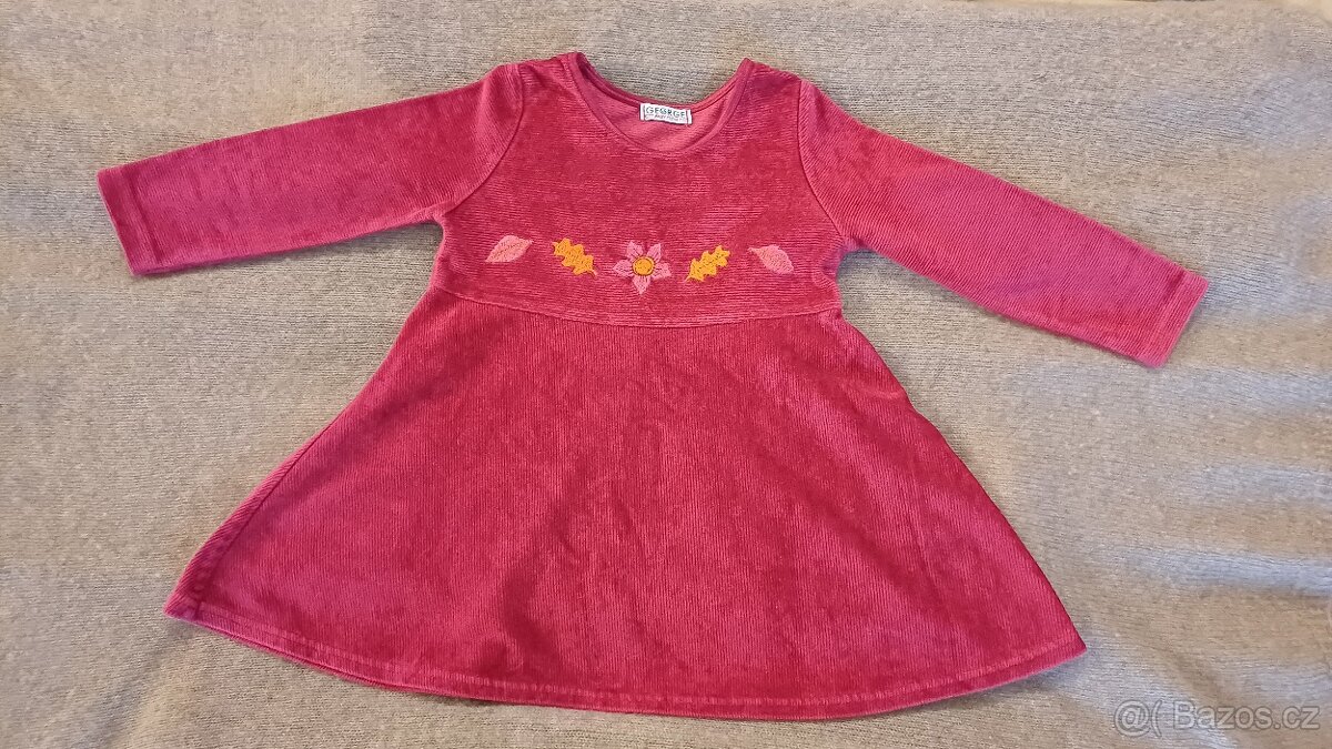 Zimní/vánoční šatičky GEORGE 74-80 - jako nové