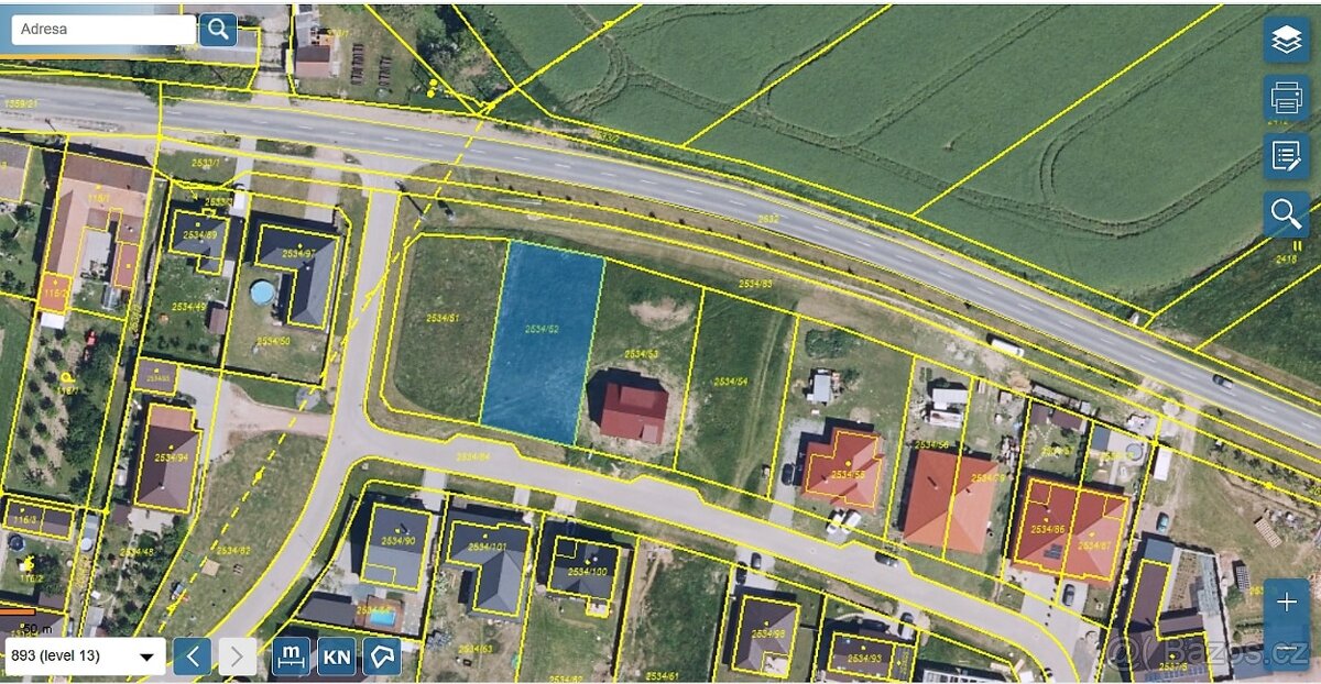 Stavební pozemek o výměře 781m2, v obci Milovice u Mikulova