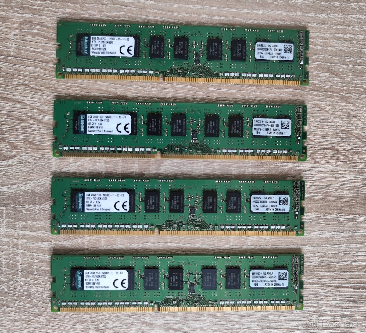 PAMĚTI RAM 4X 8 GB DDR3 KINGSTON KTH-PL316EK4/32G