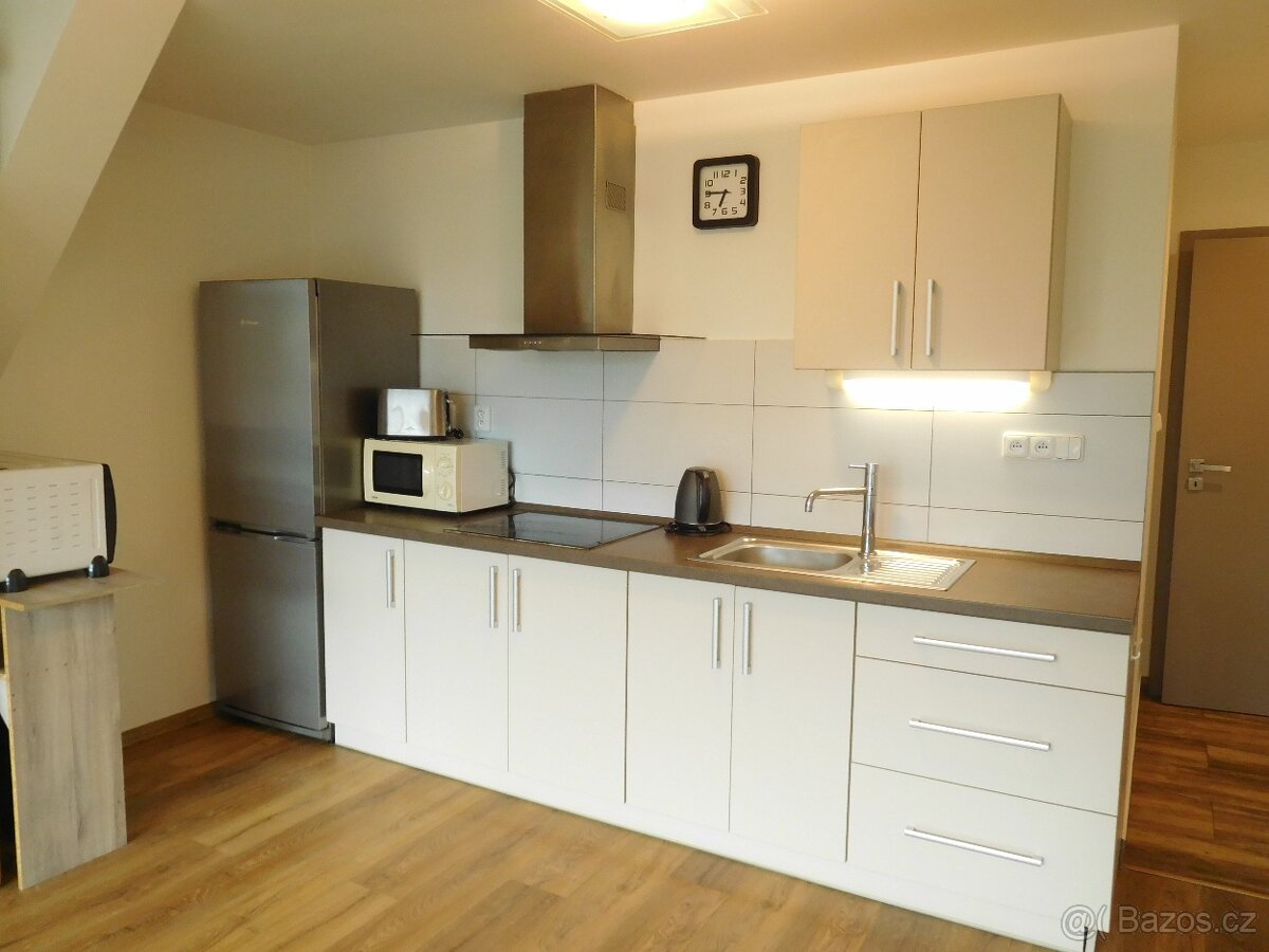 Pronájem pěkného apartmánu 1+kk s balkónem, parkovacím stání